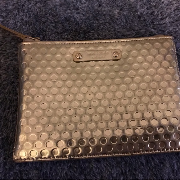 Kate Spade Metallic Gold Dot Change Purse - Picture 1 of 4